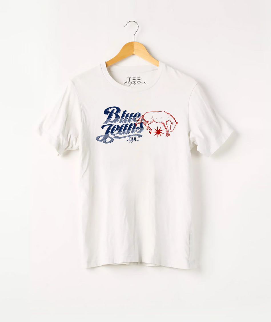 T Shirt :“ Blue jeans horses“