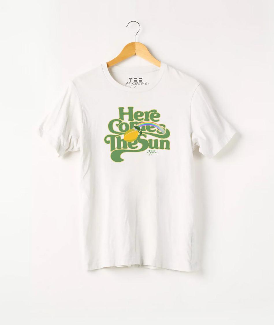T Shirt :“Here comes the sun citron“