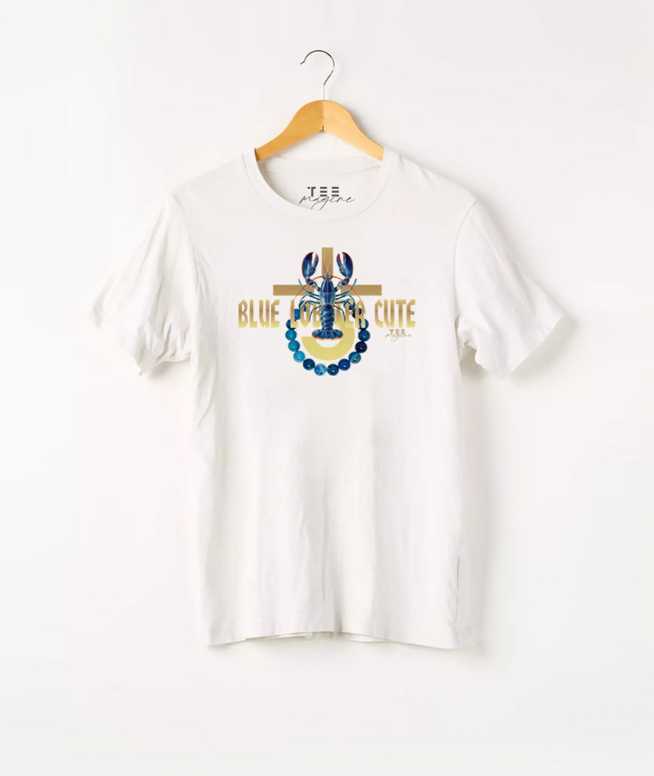 T Shirt :“Blue lobster cute“